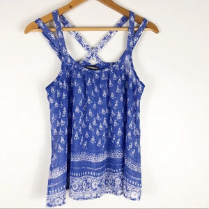 Express | Sheer Floral Multi-Strap Sleeveless Top